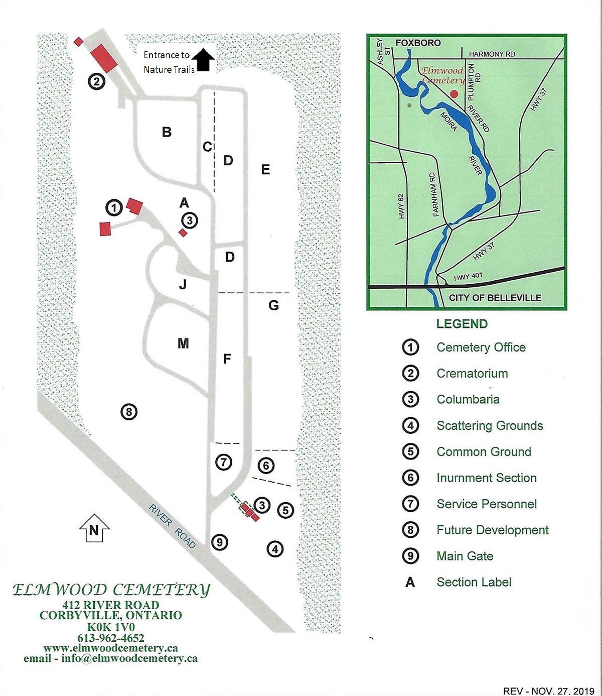 Map of Elmwood Cemetery
